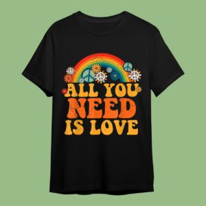 PEACE SIGN LOVE 60s 70s Tie Dye Hippie Halloween T-Shirt