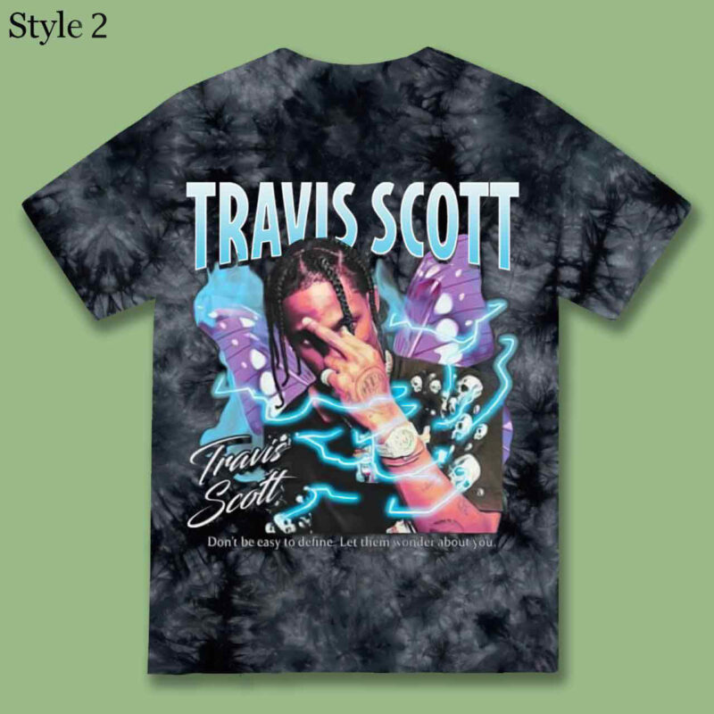 Retro Vintage Official Rapper Travis Scott Shirt Tie Dye