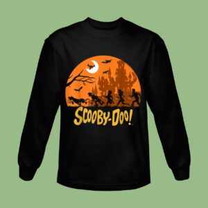 Scooby Doo The Gang Halloween Silhouette Logo Sweatshirt