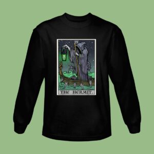 The Hermit Tarot Card Gothic Halloween Sweatshirt