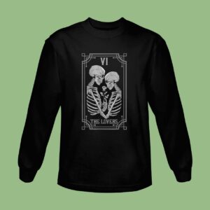 The Lovers Tarot Card Occult Goth Halloween Sweatshirt