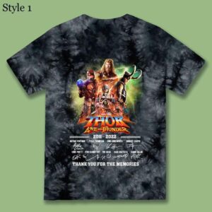 Thor Love And Thunder Thank You For The Memories Shirt Tie Dye Black