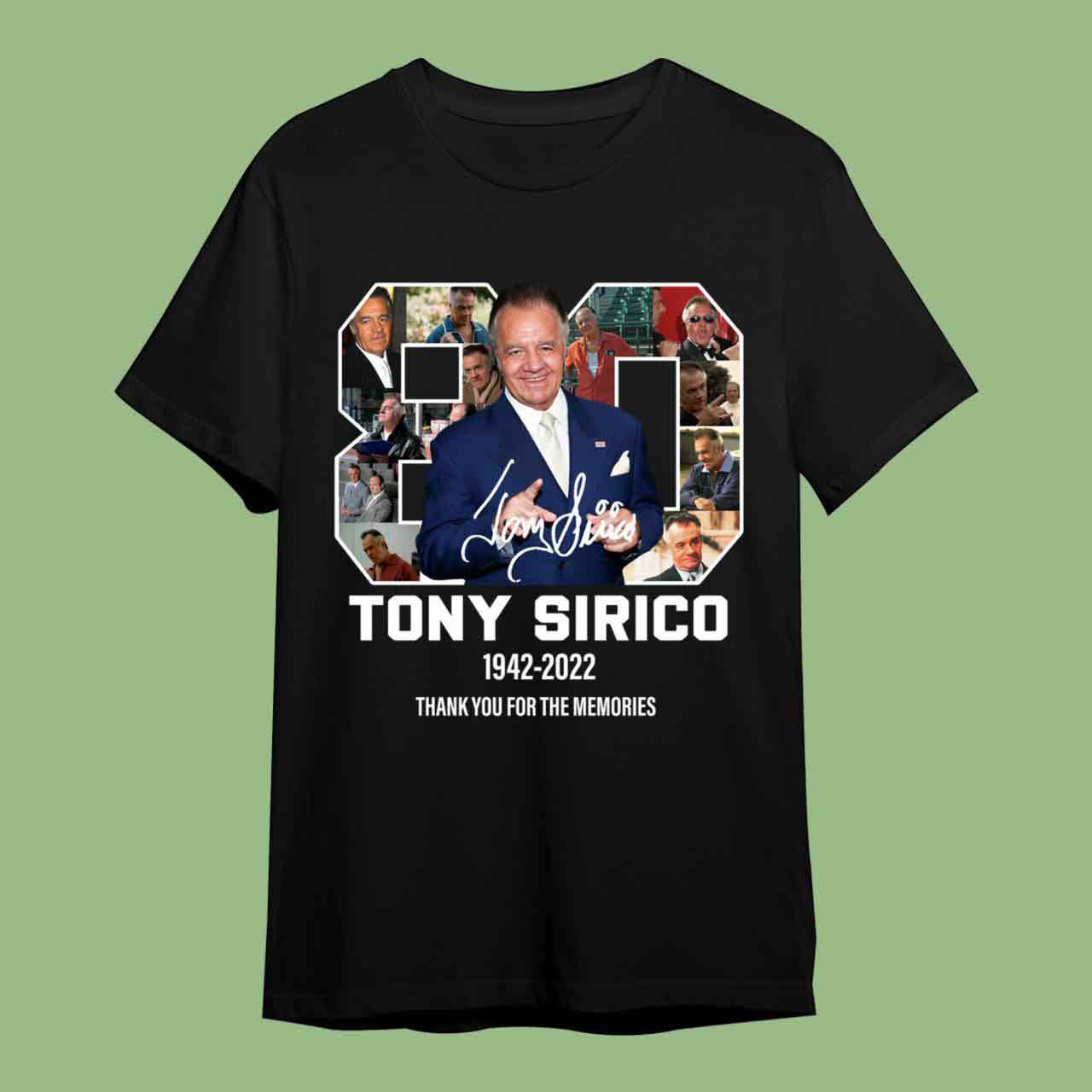 Tony Sirico The Sopranos Thank You For The Memories Signature Shirt