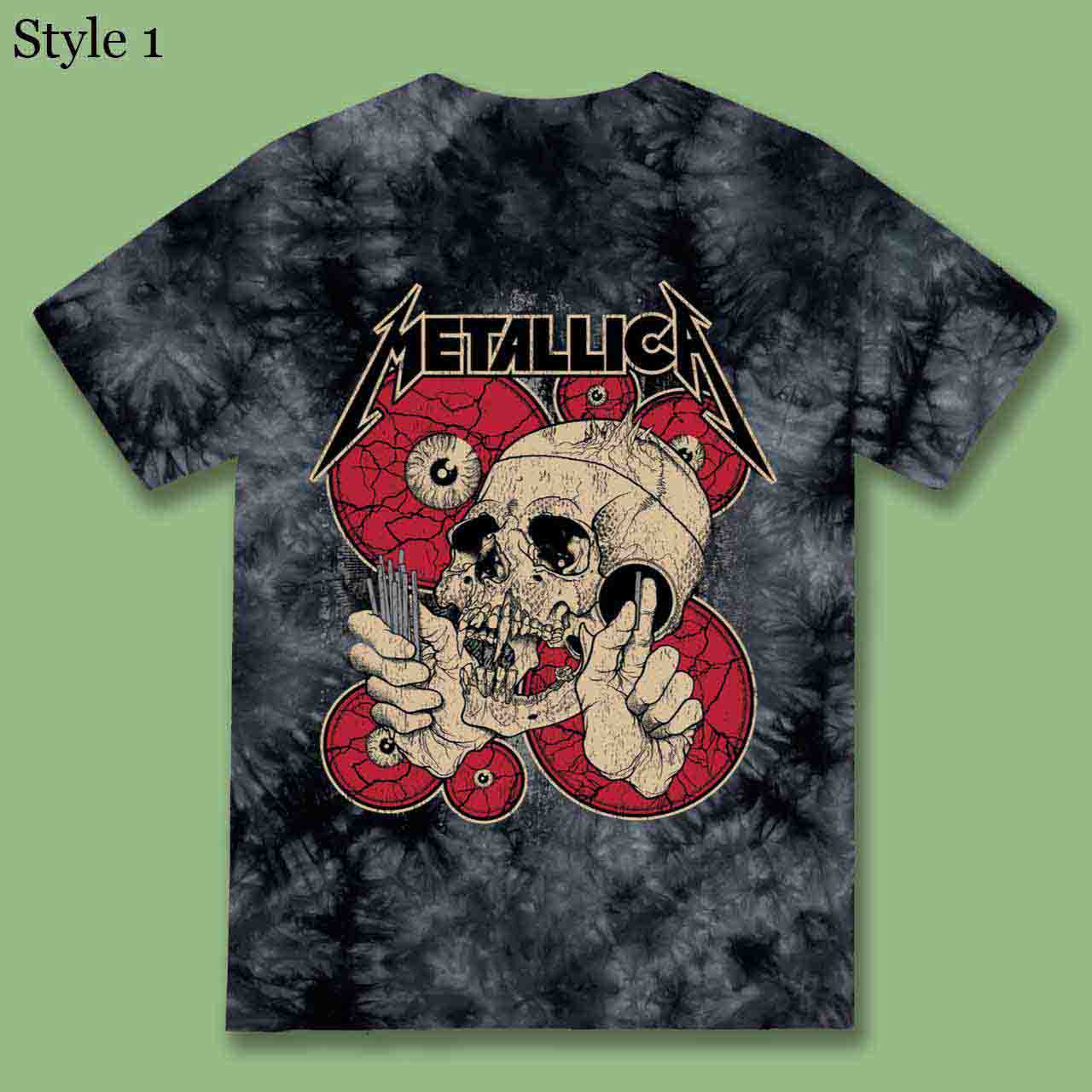 Vintage Metallica Pushead The Shortest Straw Shirt Tie Dye