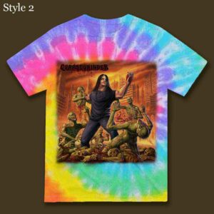 Vintage Retro Corpsegrinder Shirt Tie Dye Rainbow