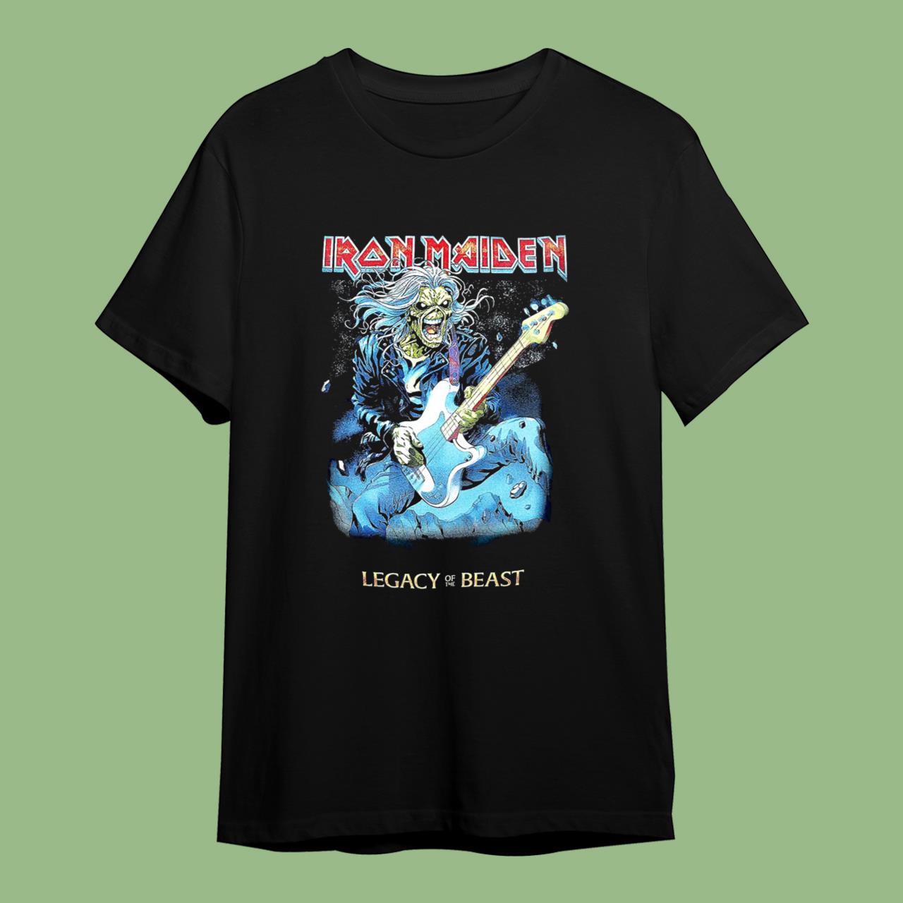 Black T-Shirt Iron Maiden Eddie Bass