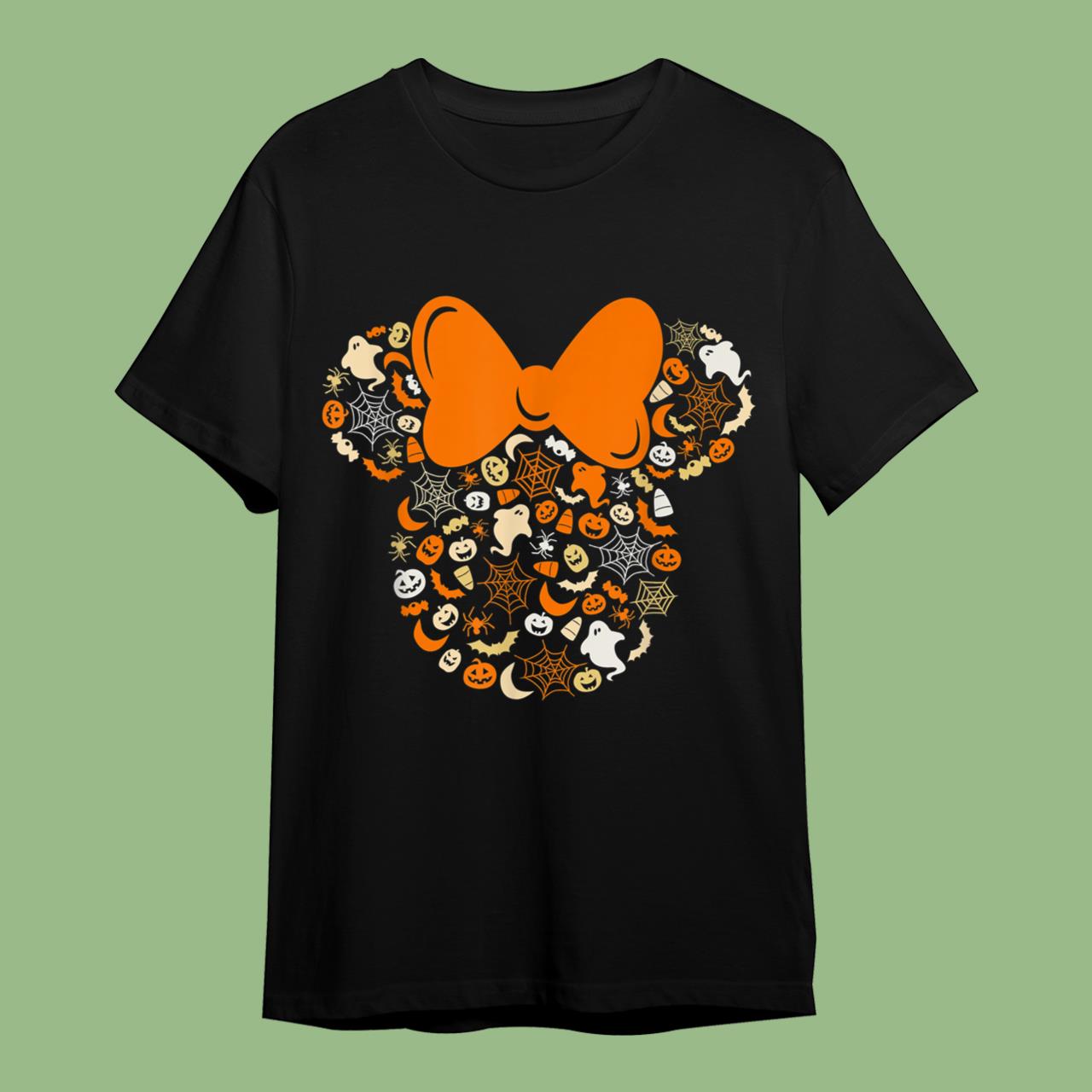 Disney Minnie Mouse Halloween Ghosts Pumpkins Spiders T-Shirt
