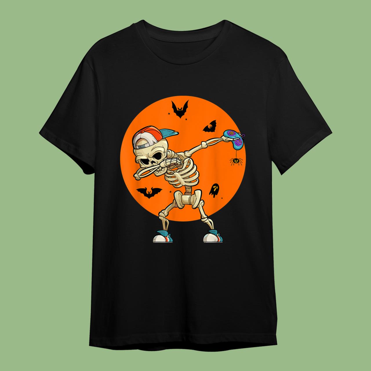 Halloween Skeleton Gamer T-Shirt