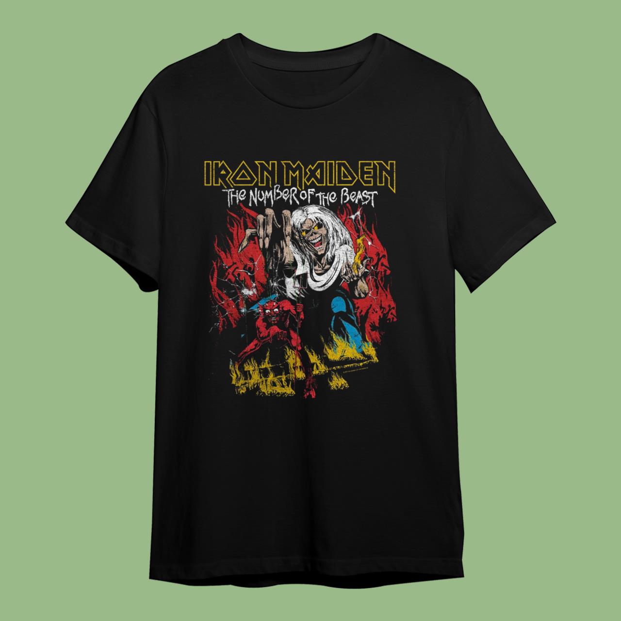 Iron Maiden Number Of The Beast 666 Black Tee