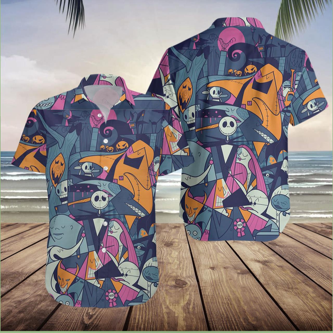 Jack Skellington Tropical Nightmare Before Christmas Halloween Hawaiian Shirt