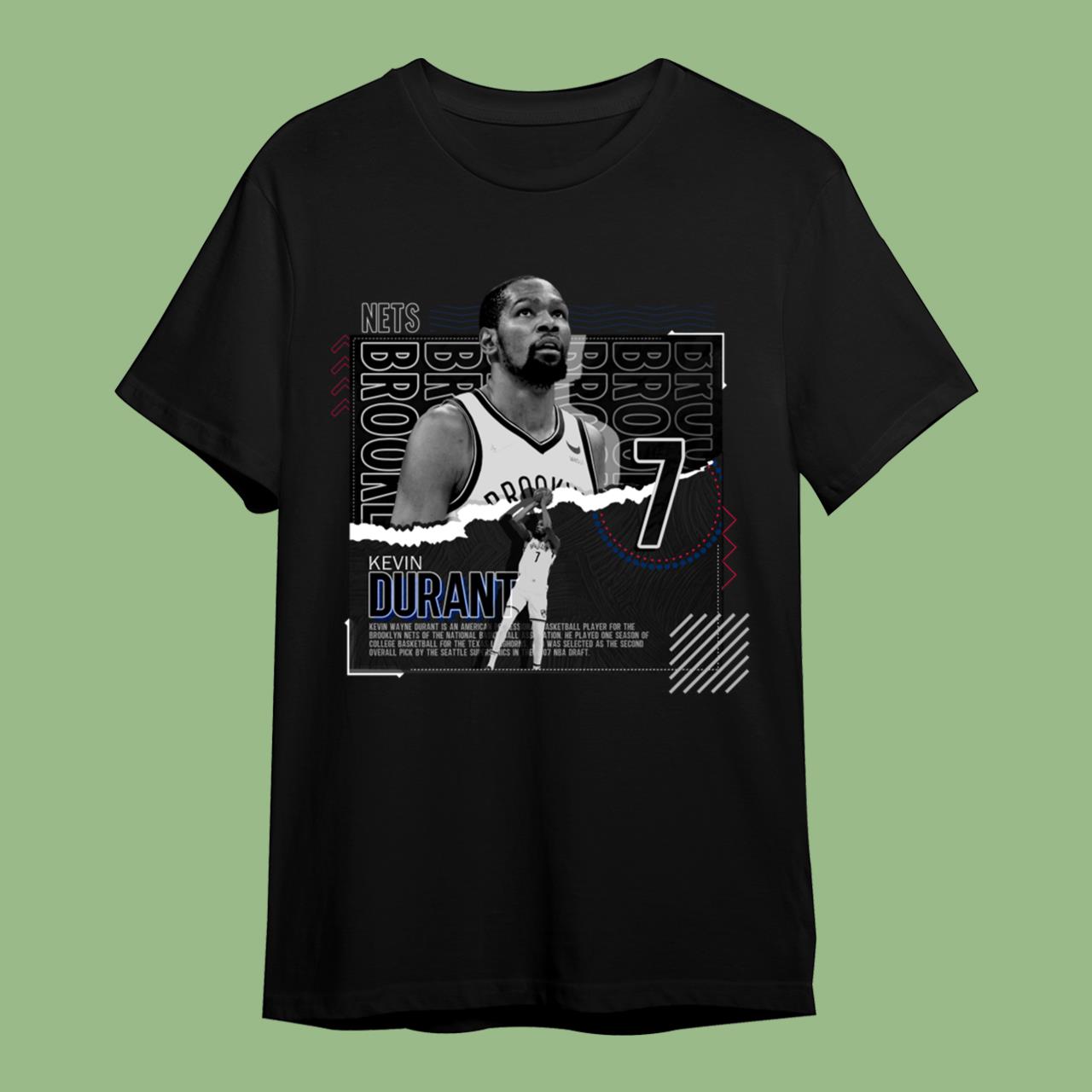 Kevin Durant Basketball Paper Poster Nets T-Shirt