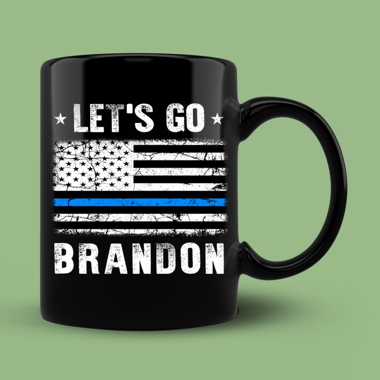 Let's Go Brandon American Flag Vintage Mug