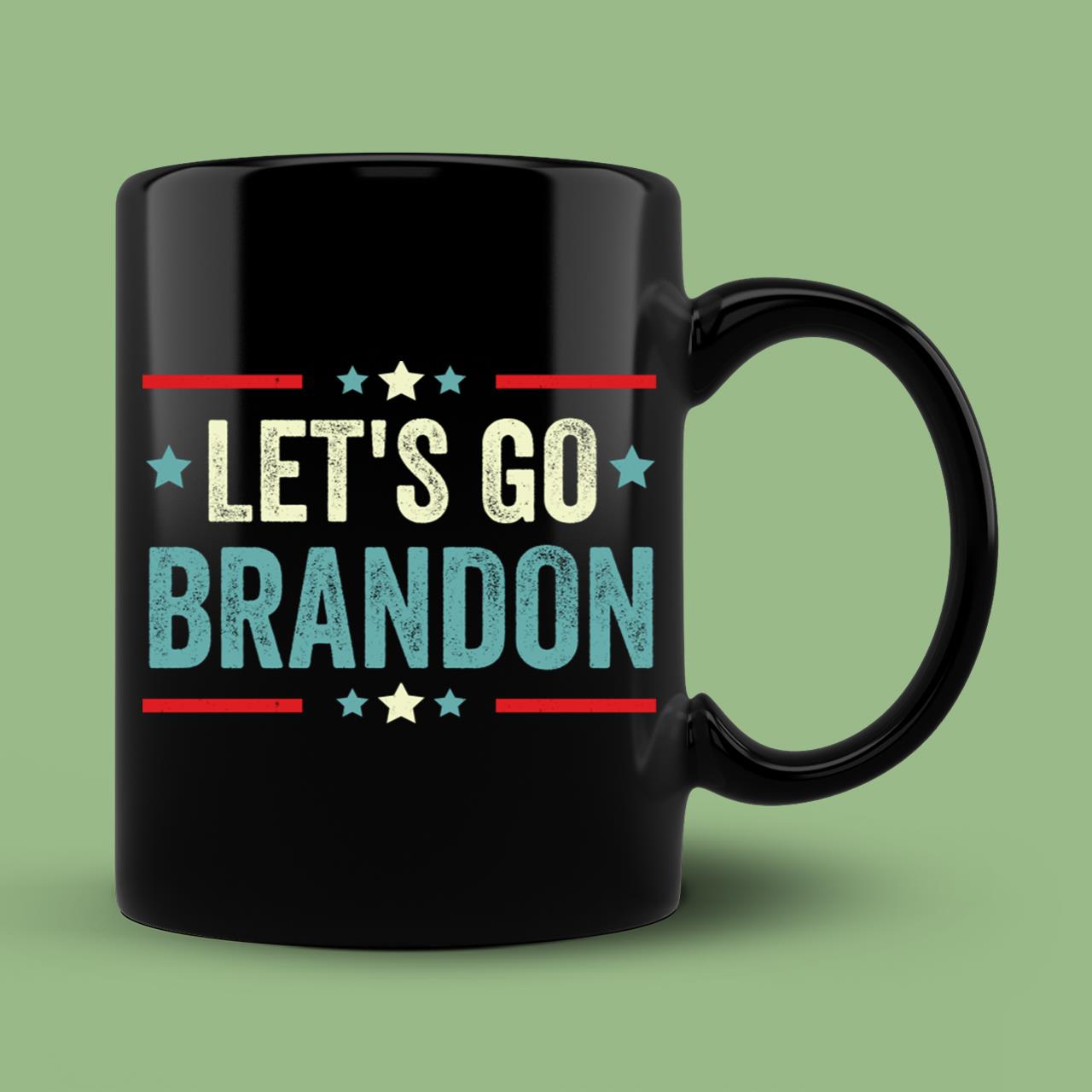 Let's Go Brandon Conservative Anti Liberal US Flag Mug