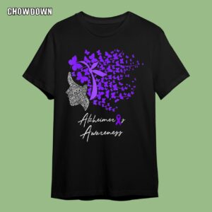 Alzheimer Shirts Alzheimers Purple Butterflies