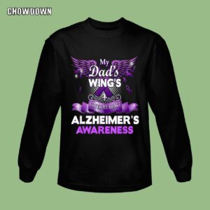 Alzheimer Shirts Gift Products Dad's Wings Memorial Sweatshirt