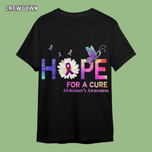 Alzheimer Shirts Hope For A Cure Butterfly Flower