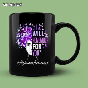 Alzheimer Shirts I Will Remember For You Womens Butterfly Mug