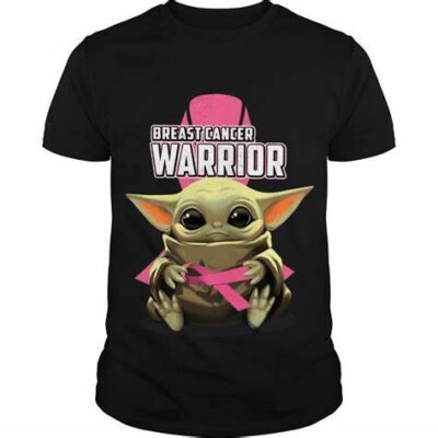 Baby Yoda Breast Cancer Awareness Shirt We're All Born Bald Baby