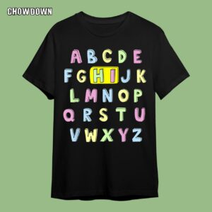 Back To School Funny Pre-K Kindergarten Hi Alphabet Teachers Students T-Shirt