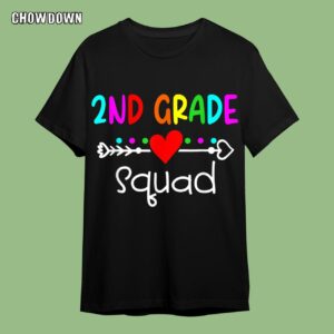 Back To School T-Shirt Team 2nd Second Grade Squad Teachers Students