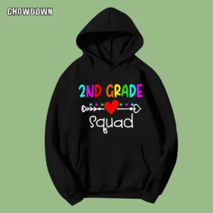 Back To School Hoodie Team 2nd Second Grade Squad Teachers Students