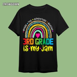 Back To School T-Shirt Third 3rd Grade Is My Jam Back To School Rainbow Teachers Students