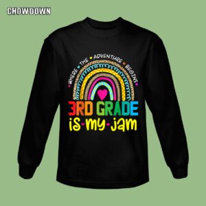 Back To School Sweatshirt Third 3rd Grade Is My Jam Back To School Rainbow Teachers Students