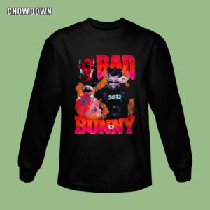 Bad Bunny Shirt Fuego Reggaeton Vintage Style Sweatshirt