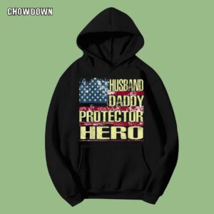 Fathers Day Gifts For Husband Mens Husband Daddy Protector Hero Shirt Father's Day Gift Hoodie