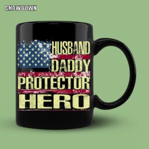 Fathers Day Gifts For Husband Mens Husband Daddy Protector Hero Shirt Father's Day Gift Mug