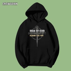 Fathers Day Gifts For Husband Mens Man Of God Husband Dad Papi Vintage Fathers Day Gift Hoodie