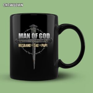Fathers Day Gifts For Husband Mens Man Of God Husband Dad Papi Vintage Fathers Day Gift Mug