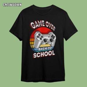 Funny Game Over Teachers Students Controller Back To School T-Shirt