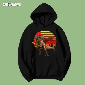 Jurassic Park Jurassic T Rex Baseball Retro Vintage World Funny Dinosaur Hoodie