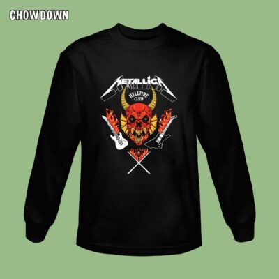 Metallica Hellfire Club Shirt Stranger Things Vintage GSweatshirt Sweatshirt