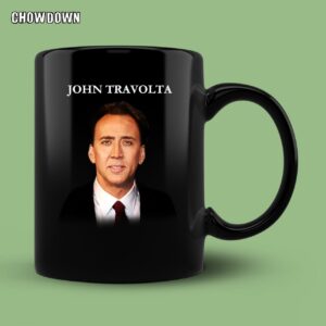 Nicolas Cage Is John Travolta Funny Mug