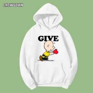 Peanuts Valentines Charlie Brown Give Premium Hoodie