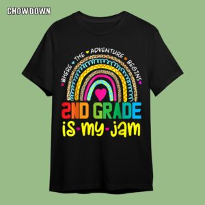 Second 2nd Grade Is My Jam Back To School Rainbow Teachers Students T-Shirt