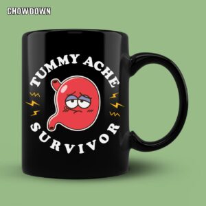 Tummy Ache Survivor Cute Kawaii Stomach Mug