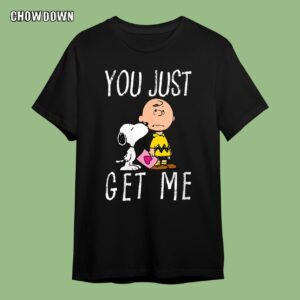 Womens Peanuts Charlie Brown and Snoopy You Just Get Me T-Shirt