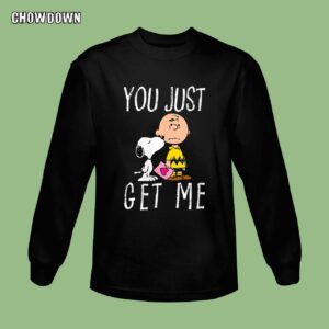 Womens Peanuts Charlie Brown and Snoopy You Just Get Me Sweatshirt