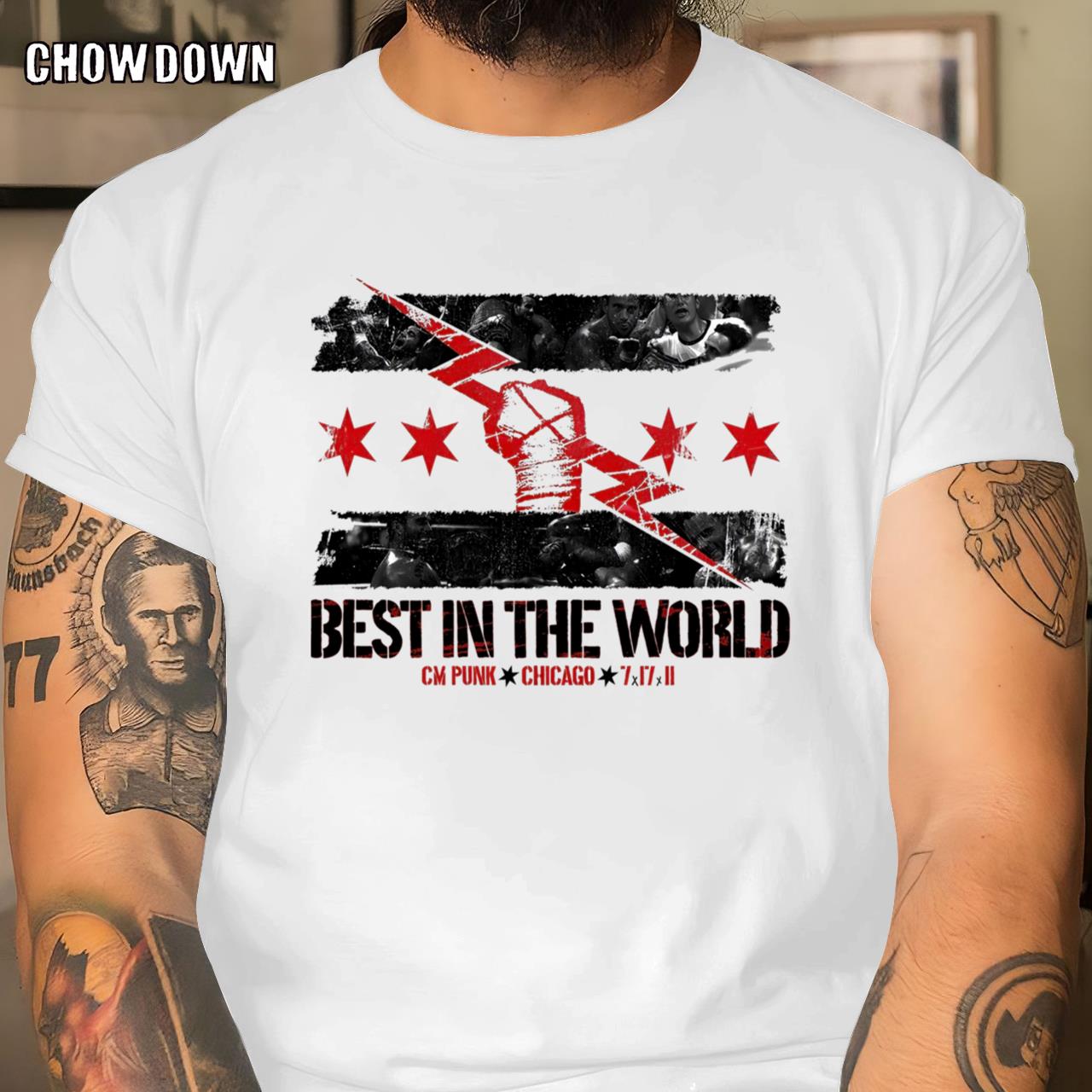 AEW Cm Punk Best In The World American Wrestler Logo AEW Shirt