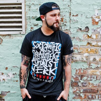 CM Punk T shirt Sociopathic Straightedge Atheist Jerk