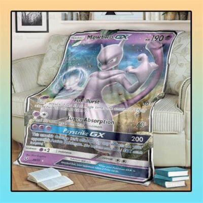 Mewtwo Pokemon Trading Pokemon Card Blanket