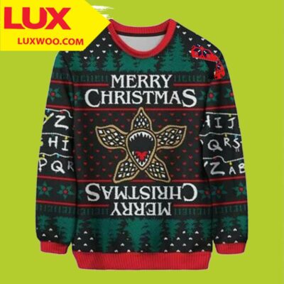 New Hellfire Club Stranger Things Ugly Christmas Sweater Preorder- Christmas Gifts 2023