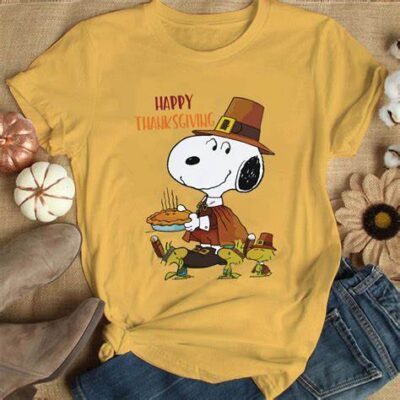 Peanuts Thanksgiving Shirt Happy Thanksgiving Peanut Chef Snoopy