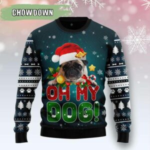 Pug Oh My Dog Ugly Christmas Sweater 1