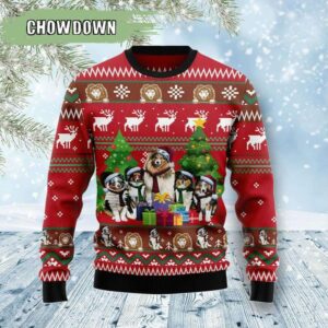 Shetland Sheepdogs Family Snow Dog Ugly Christmas Sweater