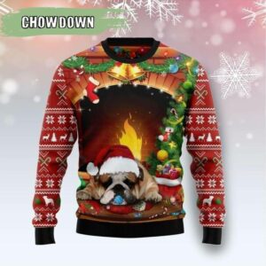 Sleeping Dog Christmas Ugly Christmas Sweater