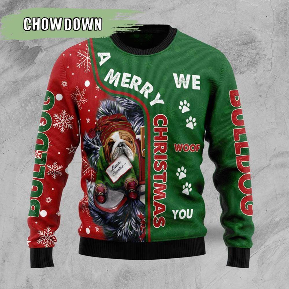 A Merry Christmas We Woof You Dog Ugly Christmas Sweater- Christmas Gifts 2023